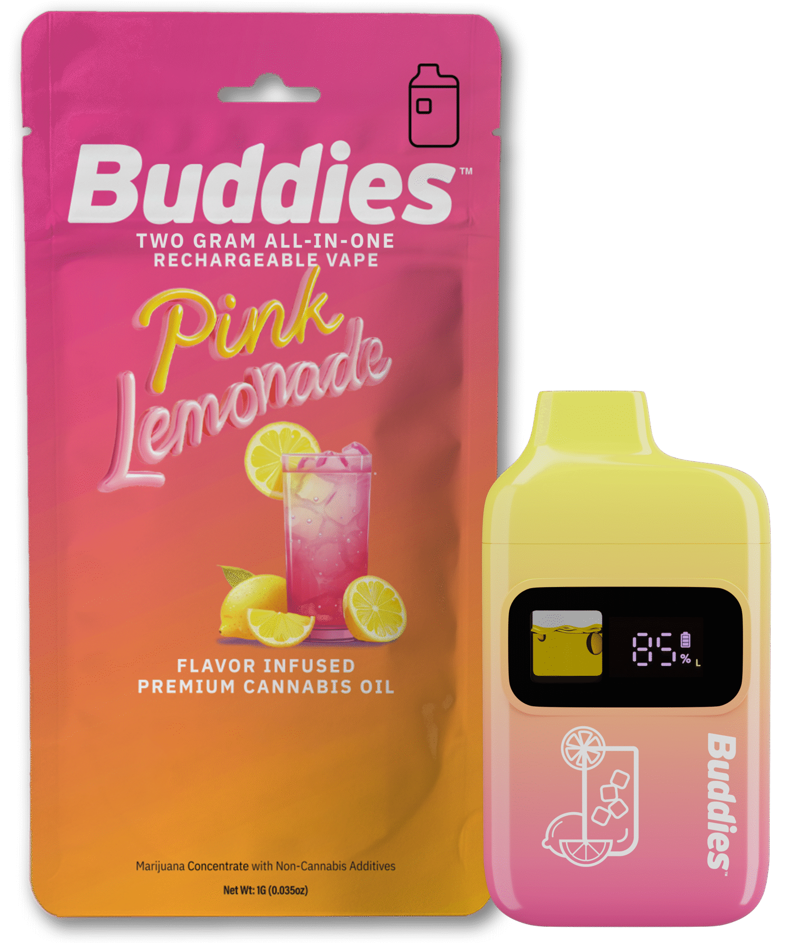 Cured Resin All-In-One Disposable - Pacific Dusk - Buddies Brand Cannabis Disposable/AIO flavor image - Buddies Brand